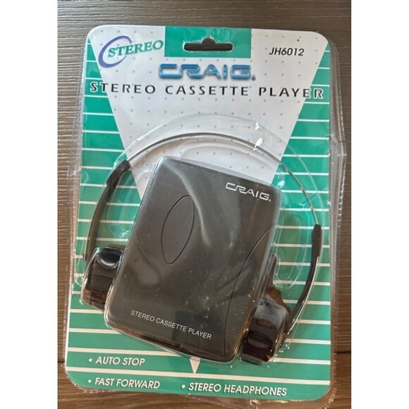 CRAIG JH6012 Personal Stereo Cassette Player NEW Headphones Belt Clip Au… - Picture 1 of 2